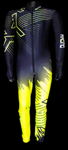 Extreme FIS Race Suit SWE Blk/Fluo Yell Alpine Imports